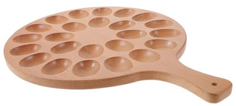 Amosfun Holz Eierablage für Gefüllte Eier Kreativer Eierhalter aus Buchenholz für Ostern Feiern Zuhause Sicheres Design