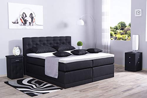 AUKONA Boxspringbett Helena 100x200, Farbe wählen und ändern, 7 Zonen Taschenfederkern-Matratze, H2 H3 H4, Komfortschaum -Topper, Lieferung und Aufbau kostenlos