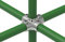 Fenau | Kreuz-Verbinder, 90°, Ø 48,3 mm, Kreuz-Stück, Rohrverbinder, Temperguss galvanisiert, feuerverzinkt, inkl. Schrauben