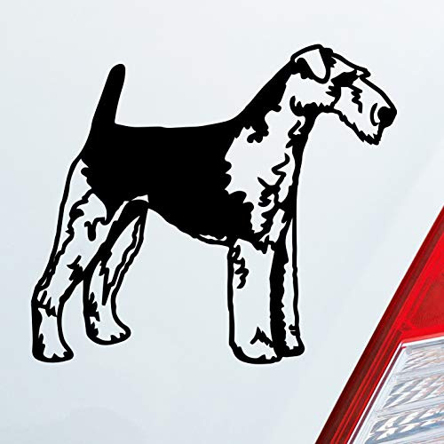 Hellweg Druckerei Airedale Terrier Dog Tier Hund Auto Aufkleber Sticker Heckscheibenaufkleber