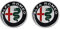 Alfa Romeo Adesivi 3D Ufficiali Logo Color, Diam. 12 mm, 2 Pezzi