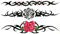 EROSPA® Tattoo-Bogen Sticker temporär - Flower Blumen Rosen Triabal
