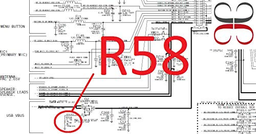 GIGABUE R58 5.1K 5% 1/20W MF 201 IC Chip para placa base iPhone 5S