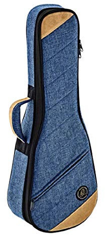 Ortega Guitars Ukulele Soft Case - Tasche für Tenor Ukulele - Höhe 67,5 cm - Breite 23 cm - Baumwolle / Leinen, Blau (OSOCAUK-TE-OC)