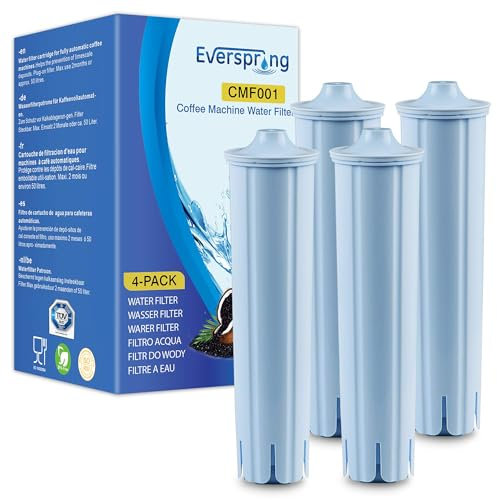 EVERSPRING Wasserfilter Kaffeevollautomat für Jura® Blue Filter A1/C5/J10/IMPRESSA®-Serie Wasserfilter für Jura®, NSF-zertifizierter, 4 stück (Nicht für Smart E8/J8/E6/ENA4/Z6/EAN8/J6/S9)