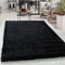 Carpetsale24 Teppich Wohnzimmer Shaggy Einfarbig Design 140 x 200 cm Schwarz - Hochflor Teppich Schlafzimmer Luxuriöse Kuschelig und Super Weich Flauschiger Teppich Langflor 50 mm Florhöhe Rechteckig