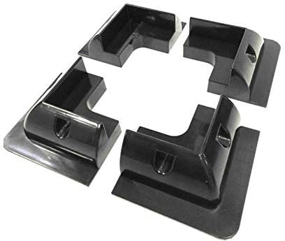 enjoy solar ABS 4 piezas sujeción esquina sujeción spoiler soporte módulo solar en negro, ideal para autocaravanas caravanas barco