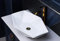 Omeere 56,5x37,5cm - Lavabo de cerámica baño, Ovalado, Lavabo sobre encimera, Lavamanos Cuarto de Baño, tamaño pequeño,Blanco