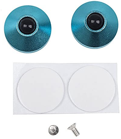 Sandstrahl-eloxierte CNC-Füße Schrauben doppelseitiges Klebeband Ersatz für SP64 KBD75 Filco Melody 96 ID75 AMJ40 CNC-Gehäuse (Cyan), 2 Stück