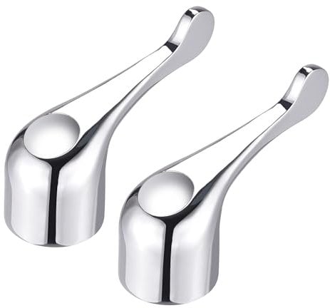 sourcing map Faucet Lever Handle, Alloy Single Lever Handle Replacement for 8.2mm Diameter with 20 Teeth Valve Core, 80 x 49 x 29mm 2pcs