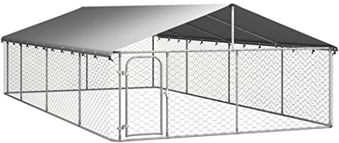 vidaXL Outdoor Hundezwinger Dach 600x300x150cm Hundekäfig Hundehaus Hundehütte