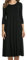 Womens Ladies Plain Jersey Swing Dress Casual Long Sleeve Midi Dress Skater UK Size (Black, 16-18)