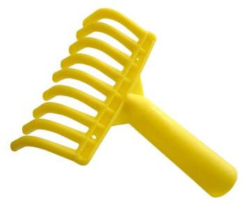 La zappa Rastrillo de peine para recoger aceitunas de PVC, altura 17 cm, 9 dientes con predisposición varilla (5 peines)