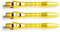THOR-DARTS Unisex – Erwachsene S_alu_gold35_3stripes_3 Dartschaft, Gold Short, 1 Set