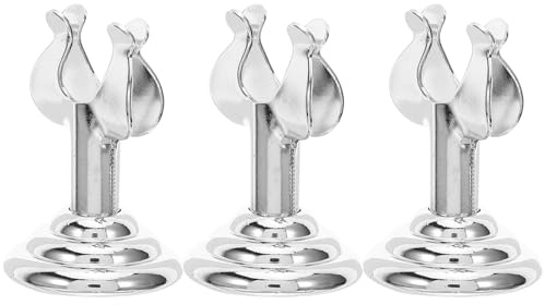MAGICLULU Porta Menu Portacarte Portatile 3 Pezzi in Acciaio Inossidabile Supporto Portanumero da Tavolo Argento per Matrimonio e Ufficio