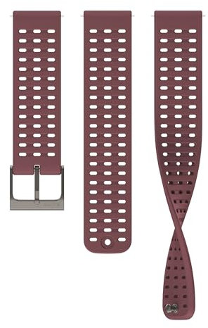 SUUNTO 22 ATH2 Silikon Armband Kompatibel Race, Vertical, 9 Peak Pro, 9 Peak, 5 Peak, Watch Strap Weiches Silikon Ersatzband 22mm Dark Ruby S+M