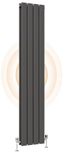 Heilmetz Vertical Radiator 1600 x 304mm Column Designer Double Flat Panel Radiator Anthracite Radiators Modern Heater Central Heating Radiator