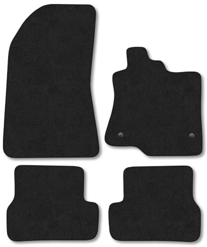 Dacia Sandero (2021+) Carpet Car Mats | Black Edge Trim Tailored Fit Floor Mats Full Coverage Protection Accessories Easy Clean Anti Slip Made in the UK