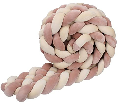 IIQI® Bettschlange Weich 20-22cm Breite Geflochten, Handmade Kinderzimmer Kuschelkissen Dekokissen Breite 6-Stränge Geflochtenes Kissen für Home Deco (A6,500cm)