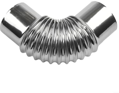 URPIZY Tubo a Gomito a 90°, Tubo Flessibile per Stufa a Gomito per Canna fumaria, Resistente al Calore per stufe, Tubo a Gomito in Acciaio (Ø 80 mm)