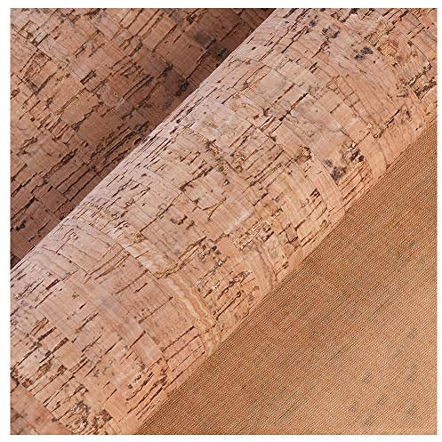 NIANTONG Korkengewebe Echte Kork Lederbleche Weiche Bedruckte Leichte Gewebe In Natürlicher Farbe Für DIY Handwerk 137x100cm(Color:11#)