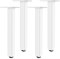 SZLXJMFL Blanc, Lot de 4 Pieds de Meubles Pied de Table Ronds Réglable, Aluminum Alloy 6-40cm Socles Pieds Meuble Cuisine TV Commode Pieds pour Meuble de Salle de Bain Vis Inclus-37cm/14.6