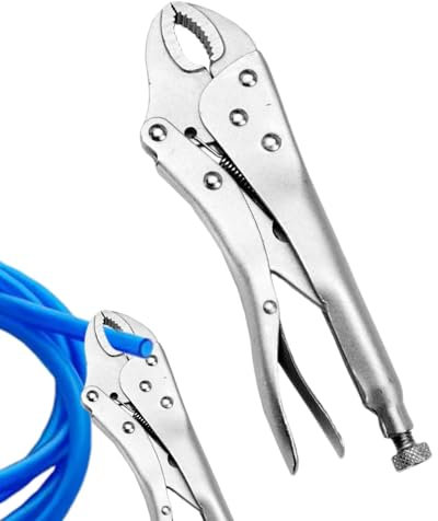 Locking Pliers with Curved Jaws, 5 Inch Locking Pliers, 5 Inch Heavy Duty Pressure Pliers, C Type Design, Heavy Duty Tool Clamping Pliers Wrench, Versatile, Strong Clamping for Workpieces