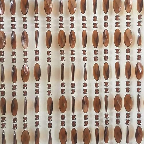 PALUPLUS Tenda a Perline Antimosche, frange con perline in PVC, misura 120x230 cm, tenda per porte e finestre, moschiera a pannello, catenelle a caduta, zanzariera per insetti -2594 (Beige)