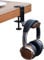 Jichenfang Headphone Stand with 6 cm Wide Headrest Made of Walnut, Headset Holder Adjustable Clip Headphone Stand for Over Ear and Gaming, Suitable for Table Display Case