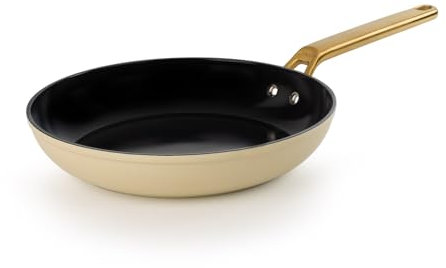 Arcos Serie Samoa Iconic | Sarten Antiadherente Cerámico 28 cm | Aluminio Forjado | Apta cualquier cocina | Mango Acero Inoxidable | Apta lavavajillas | Color Beige | LIBRE DE (PFOA/PTFE/PFOS)
