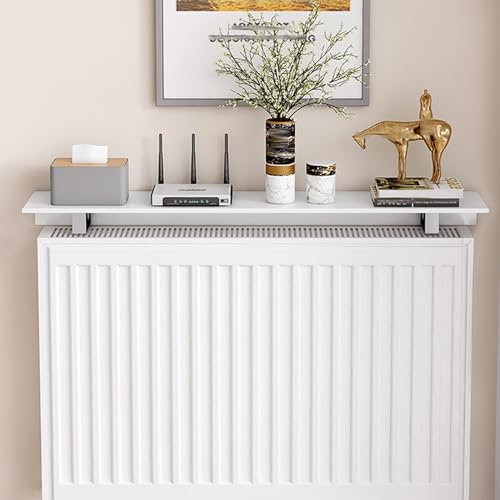 Heizkörperregal,Heizungsregal,Heizkörper Regal,Heizung Abdeckung,Heizkörperkonsole,Radiator Cover Weiß,Radiator Shelf,Staubdichte Heizkörperabdeckung oben für alte rippenheizkörper,Easy Fit(80cm)