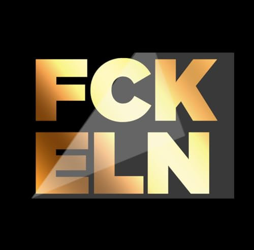 FCK ELN - ANTI ELON 11 x 9 cm - Auto Aufkleber Sticker Statement (Gold (Glanz)