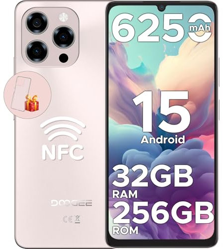 DOOGEE Note 58 Pro Mobile Phones, Android 15 Smartphone 2025, 6250mAh & 32GB+256GB 2TB TF, 6.75 HD+ 90Hz Display, 4G Dual SIM Free Unlocked Phones, Widevine L1, Fingerprint/Face ID/OTG/GPS/NFC,Golden