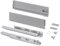 Emuca - Schubladen-Kit für Küche und Bad mit 3D-Regelung, Höhe 131mm, Tiefe 350mm, 40 Kg, sanftes Schließen, Panels nicht enthalten, Stahl, Grau