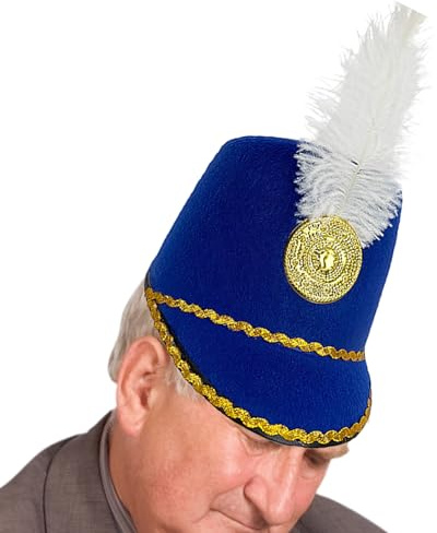 Dreuhuing Nussknacker-Hut für Erwachsene, Nussknacker-Cosplay, Soldatenhut, Karnevals-Outfit für Party, Lagerfeuer, Bühnenaufführung, Foto, Zeremonie, Party, Events, Alltag