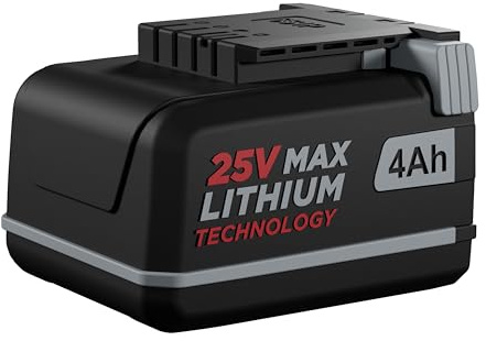 PULMIC Batería 25V MAX 2,5Ah Litio para Herramientas 25V MAX, 63Wh, 21,6V Nominal, Compatible Ecosistema Pulmic, Batería Recargable Alta Duración para Herramientas de Jardín y Pulverización