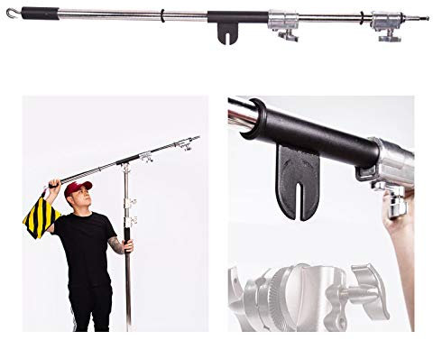 Photography Studio Boom Arm Heavy Duty Steel Adjustable Baby Boom Arm for Lighting Video Monolight Strobe Light Spotlight Softbox Reflector Backdrop, for Product Shooting Portraits and Filming, 215cm
