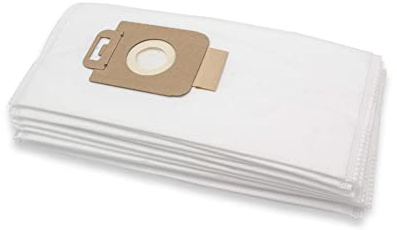 vhbw 10 Staubsaugerbeutel kompatibel mit Nilfisk Power P12 Sienna Metallic | Power P20, Power P40, Special, X100, X110 Staubsauger - Mikrovlies, Weiß