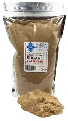 Baking Beauty and Beyond Premium Candy Floss Sugar 400g - Caramel Flavour