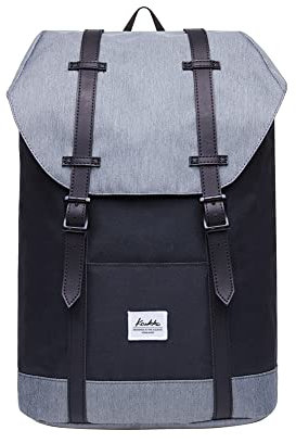 KAUKKO Rucksack Damen Herren Schön und Praktisch Daypack mit Laptopfach für 14 Notebook für Ausflüge, Uni, Schule, 18L