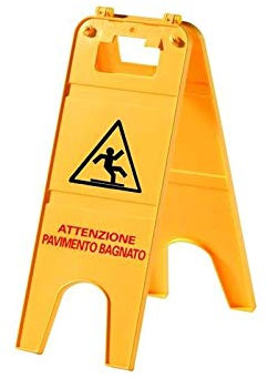 SEGNALI CAVALLETTO PLEXI PAVIMENTO BAGNATO 23X42X57H