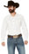 Wrangler Men's Retro Two Pocket Long Sleeve Snap Shirt, White, XL