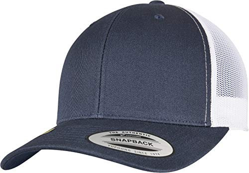 Flexfit Unisex 6606RT-YP Classics Recycled Retro Trucker Cap 2-Tone Baseballkappe, Navy/White, one Size