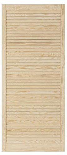 Puerta Louvre de madera de pino, ventilada, lista para pintar, varios tamaños (1406 mm de altura, 594 mm de ancho) de KB Tools