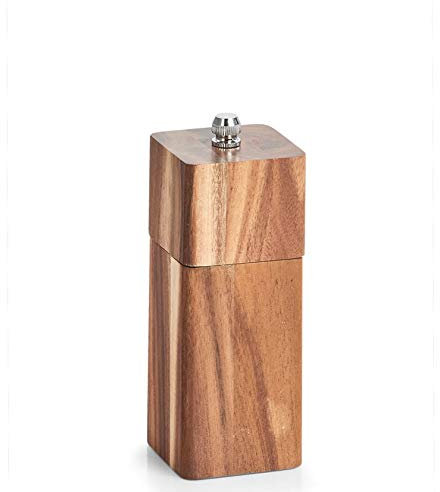 ZELLER ZELLER - Molinillo manual de especias (13 x 5 cm, madera de acacia)