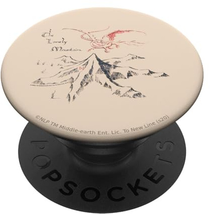 PopSocket : PopGrip The Hobbit Lonely Mountain - PopSockets Ausziehbarer Sockel und Griff für Smartphones und Tablets