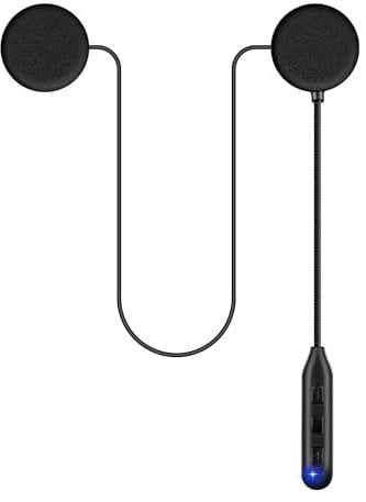 Motorcycle Helmet Bluetooth Headset Speakers with Good Sound,Loud,50 Hours Use,Large Button for Gloves,Fast and Stable Connection,Answer Automatically,Voice Assistant,IPX7 Waterproof,Easy Install