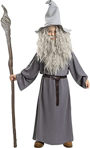 Funidelia | Gandalf Kostüm - Der der Ringe für Jungen Der Herr der Ringe, Film und Serien, Hobbit, Zauberer - Kostüm für Kinder & Verkleidung für Partys, Karneval & Halloween - Größe 10-12 Jahre