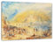 Pixxprint William Turner - HEIDELBERG WITH A RAINBOW, Größe: 120x80cm, Leinwandbild, fertig gespannt, Wandbild, Dekoration, Kunstdruck, kein Poster