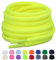 Puzeam 2 Paia Lacci Ovali per Scarpe Sportive, larghezza 6mm, Mezzi Lacci Rotondi per Sneakers, 16 Colori Stringhe per Scarpe da Corsa e Stivali - Giallo Fluo 100
